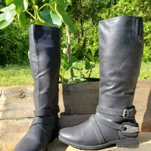 Rampage Woman's Double Buckle Isadora Mid-Calf Riding Boots – Size 9.5 M