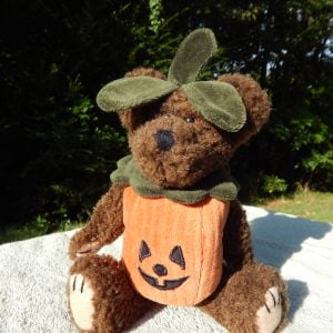 Vintage The Boyds Collection Halloween Pumpkin Jack-O-Lantern Plush Bear