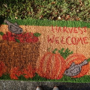 Autumn Season Heavy Thick Burlap Entry Mat