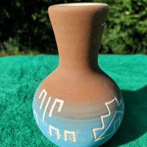 Vintage Sioux Pottery Hand Made Vase by Tribal Artist Swift Eagle