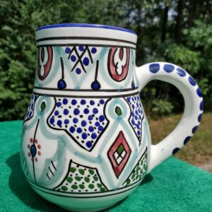 GORGEOUS Le Souk Ceramique 20 oz Mug - Hand Painted Tunisia Stoneware