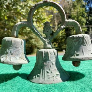 Antique Spanish Colonial Mission / Monastery Church Altar Bronze Triple Bell