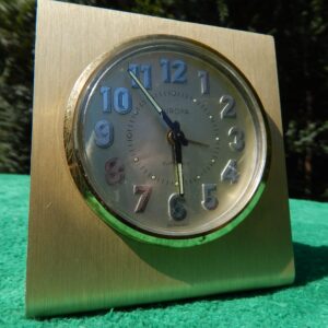 Vintage Europa 2 Jewels Bronze Alarm Clock made in Germany