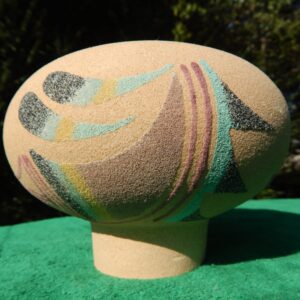 Southwest Navajo Hand Made Sand Art Pot