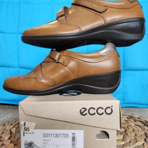 ecco Walnut Brown Quick Fastening Fashion Sneaker Shoes