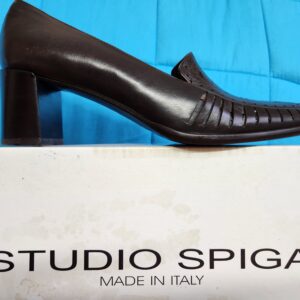 Studio Spiga Brown Leather Italian Heels Shoes