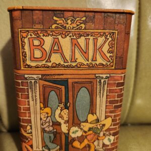 Vintage Metal 1970's HALLMARK Coin Bank with Stopper