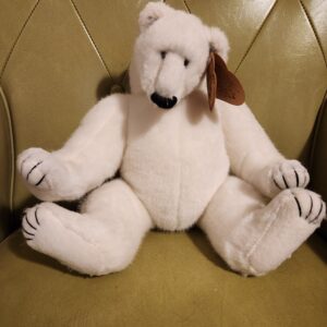 VINTAGE HEARTFELT COLLECTIBLES "SYLVESTER" FULLY JOINTED AND POSABLE POLAR BEAR PLUSH