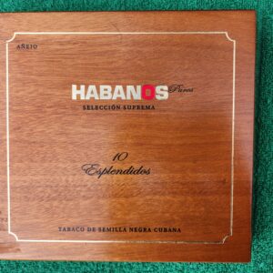 Vintage Habanos Hinged Cigar Box with Latch