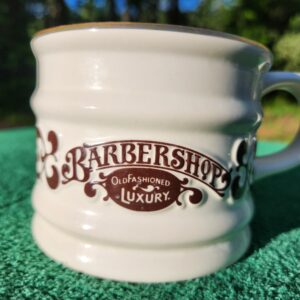 Barbershop Old Fashioned Luxury Gold Rimmed China Style Large Coffee Mug