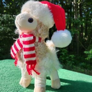 Artisan Crafted "The Bearington Collection" Plush Holiday Winter Christmas Santa Llama Alpaca