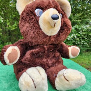 Vintage Japanese / Early Americana Style Cuddle Wit Brown Plush Teddy Bear Stuffed Toy