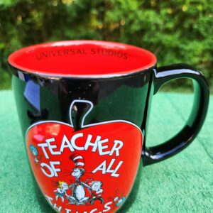 Dr Seuss Universal Studios Exclusive Large Cat in the Hat School Teacher Honoring Appreciation Mug