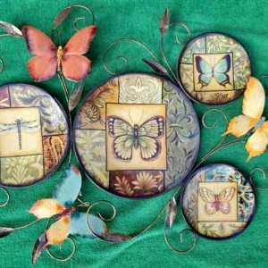 Sculpture Idyllic Butterflies Iron Plate Mural - $213 on Amazon