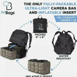 AirBags Camera Backpack Bag Ultra-Light Fully Packable GJ0293 Black - 2 Available / Photography
