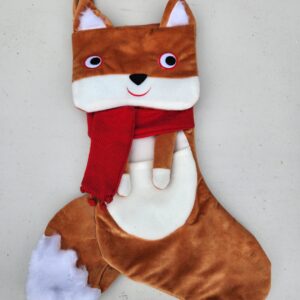 Super Duper Uber Cute Fox in Scarf Christmas Stocking