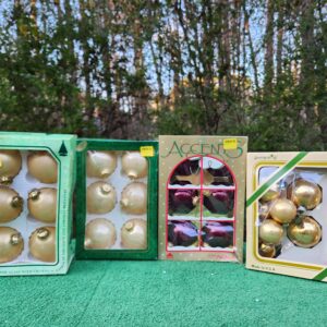 Vintage Glass Ball Crowned Christmas Tree Ornaments