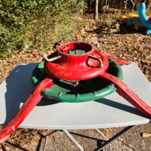 Vintage Classic Metal Red and Green Christmas Tree Stand