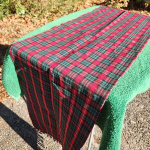 Christmas Holiday Green Red Plaid Table Runner