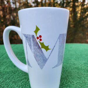 Christmas "M" Coffee, Tea, Hot Chocolate, Cocoa Mug