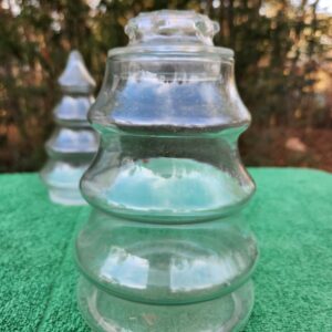 Vintage Clear Glass Christmas Tree Candy Container