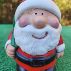Vintage 1980's Ceramic Santa Christmas Bank with Rubber Stopper