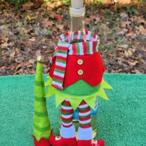 Elf Wine Bottle Cover and Topper