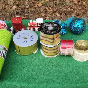 Over $50 of Unopened Quality Christmas Gift Wrapping Ribbon + A Few Random Ornament