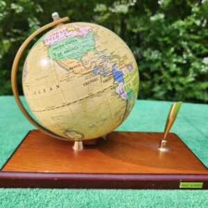 Vintage Rotating Desktop Globe and Pen Holder