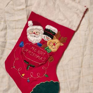 Embroidered Christmas Stocking - Santa, Frosty, Rudolph