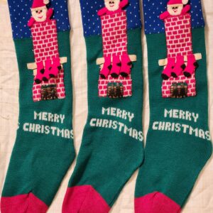RARE Vintage 1984 Retro Cynthia McKinney Knit Christmas Stocking