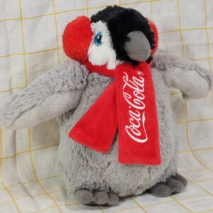 Coca-Cola Store Exclusive Winter Christmas Penguin in Red Scarf and Ear Muffs