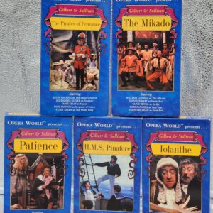 Bundle of Gilbert & Sullivan Opera World Presents - Five Individual On-Stage Operas on VHS