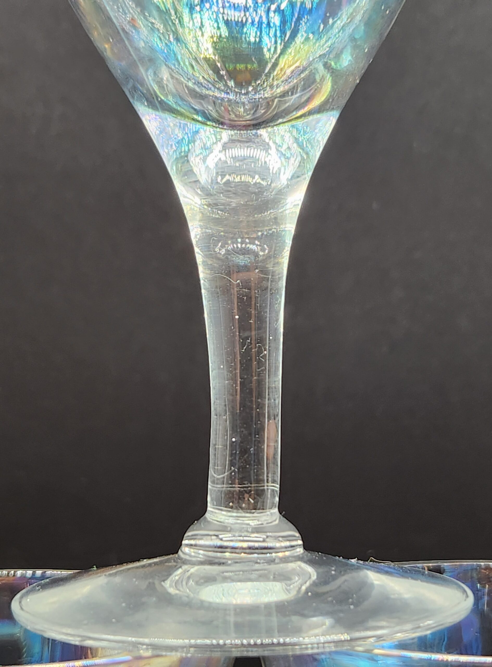 Set Of 5 Vintage Elegant Mother Of Pearl Iridescent 5” Wine Cordial Glasses - Image 10