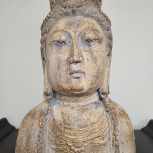 Chinese Guanyin Buddah Plaster Bust - Large - India Avalokiteshvara