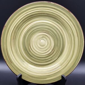 Alco Green Swirl Glazed 11.25" Dinner Plate