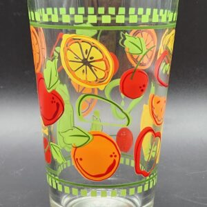 Vintage 1970s Libbeys Fruit Slices Tumbler Drinking Glass