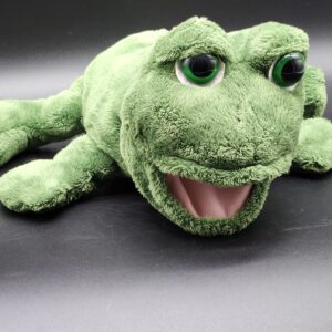 Russ Berrie Fay The Frog Puppet Plush With Ribbit Sounds *TESTED* 10"