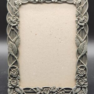 Vintage 1990s Heavy Metal Relief  Self Standing Picture Frame