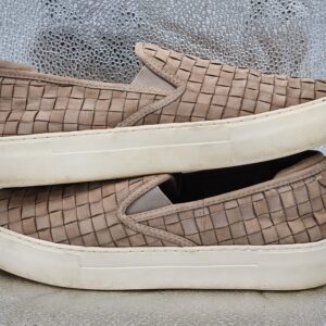 J/Slides NYC MYC Paper Sneakers Women's Shoes Size 9M, Sand Nubuck