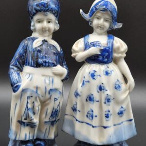 Vintage 1950s Made-in-Japan Traditional Dutch Holland Glassware Blue & White