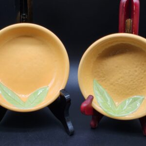 Embossed Textured Citrus Fruit Bowl Pair