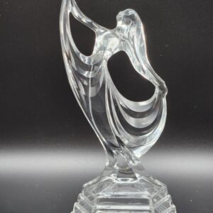 Vintage Italian RCR Royal Crystal Rock Art Deco Clear Lead Crystal Ballerina Dancer Sculpture