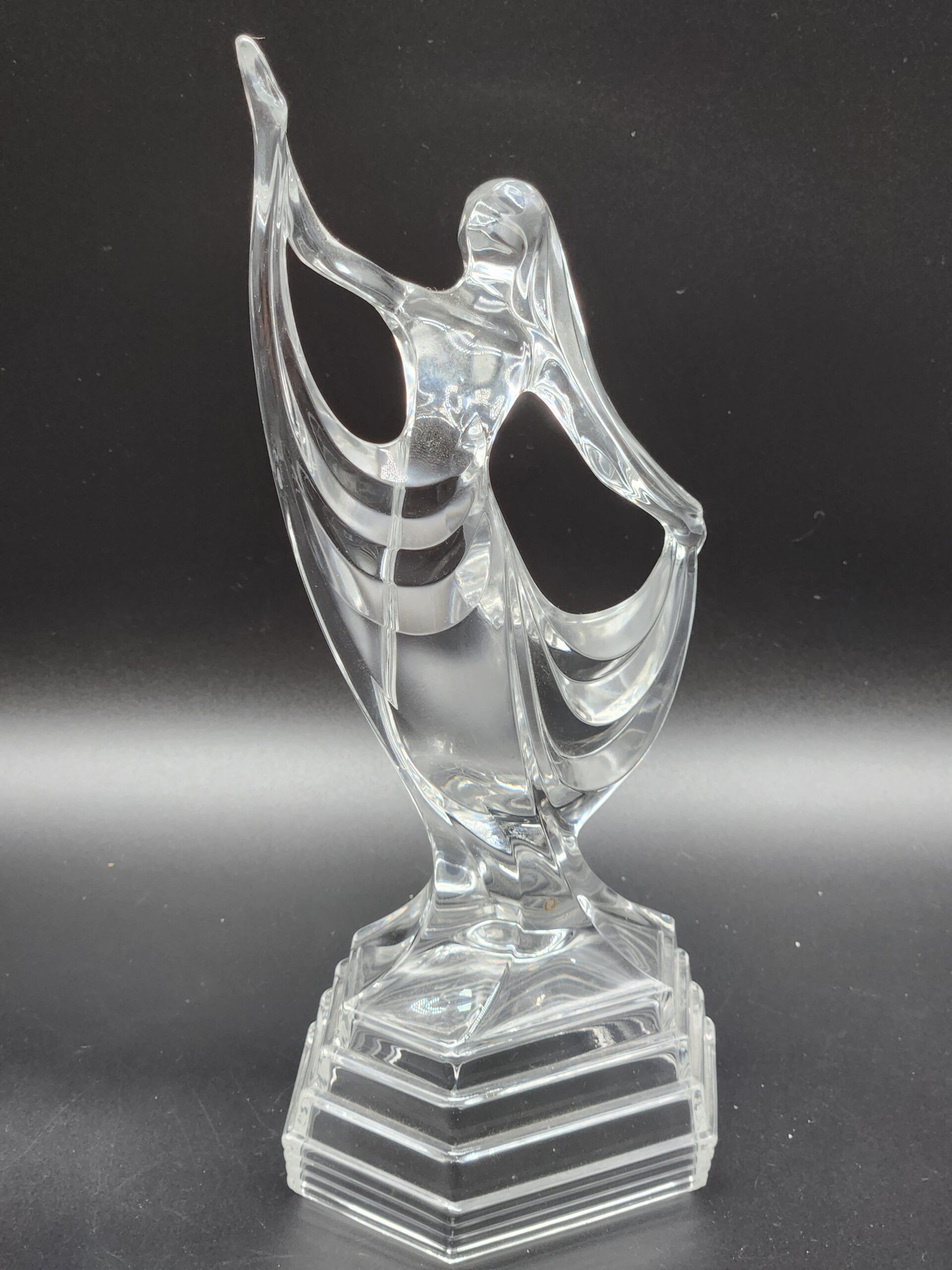 Vintage Italian RCR Royal Crystal Rock Art Deco Clear Lead Crystal Ballerina Dancer Sculpture - Image 2