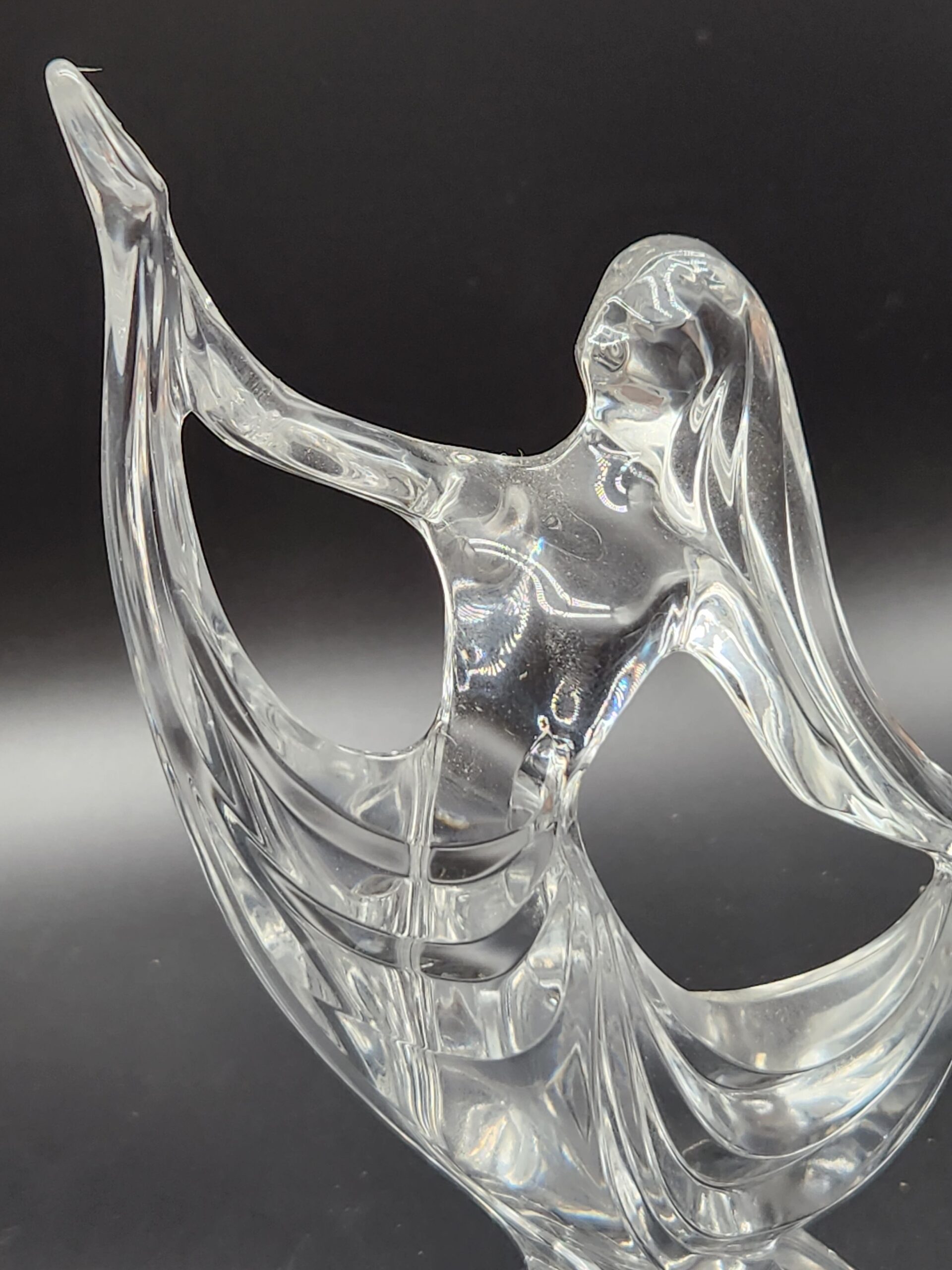 Vintage Italian RCR Royal Crystal Rock Art Deco Clear Lead Crystal Ballerina Dancer Sculpture - Image 6