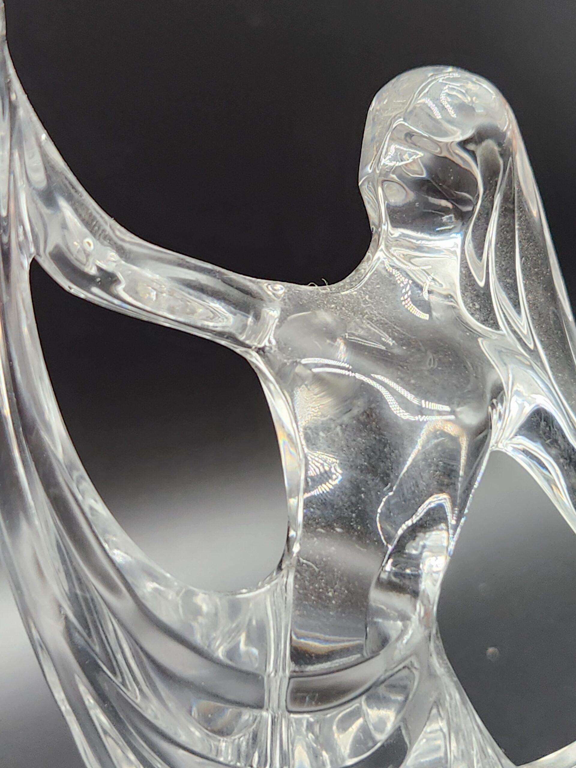Vintage Italian RCR Royal Crystal Rock Art Deco Clear Lead Crystal Ballerina Dancer Sculpture - Image 7