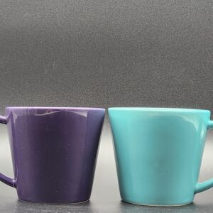 Pair BIA Turquoise and Berry Coffee Mugs