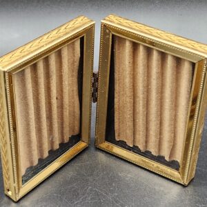 Vintage Gold Brass Double 2.5in x 3 75in - Hinged Frame - Includes Glass