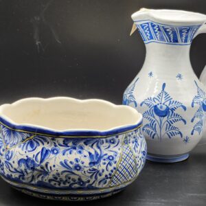 Vintage Hand Made / Hand Painted Ceramic Portuguese Bowl
