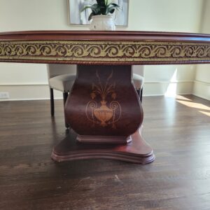 French Louis XVI Round Pedestal Dining Table